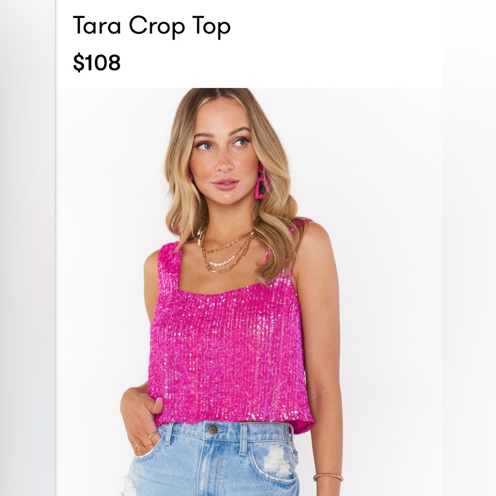 Show Me Your Mumu Tara Crop Top size large (NWT)